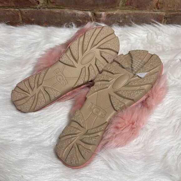 Ugg Women’s Pink Fuzzalicious Slippers Size 10 - Picture 5 of 9